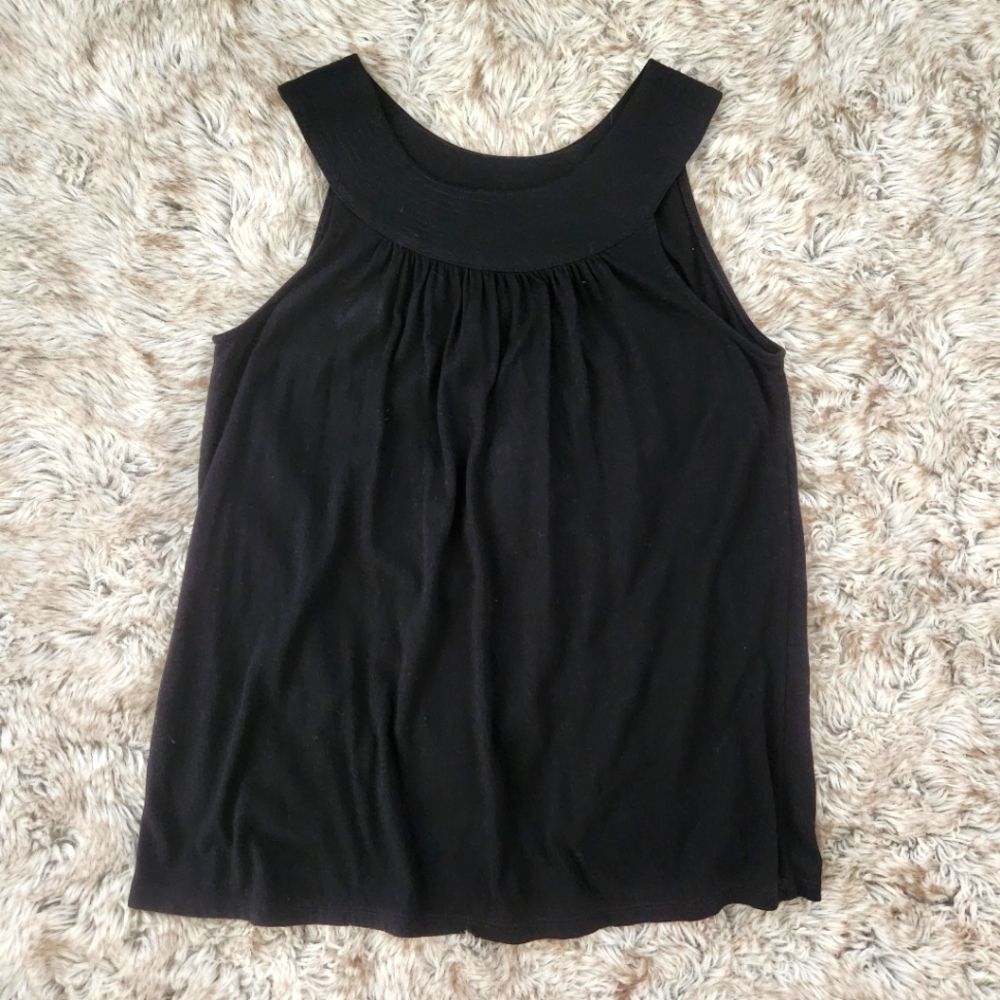 Express Halter Neck Ruched Sleeveless‎ Black Top Women's Size XS